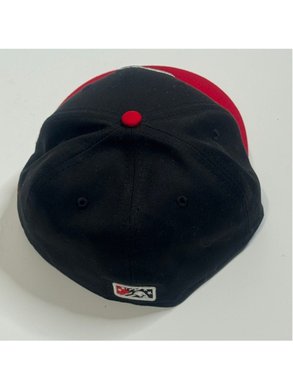 New Era 59FIFTY MiLB Fitted Hat Black Red Size 7 1/4 Baseball Cap - Picture 6 of 12